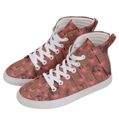 Zen Lotus Wood Wall Women s Hi-top Skate Sneakers by snowwhitegirl