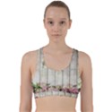 Floral Wood Wall Back Weave Sports Bra View1