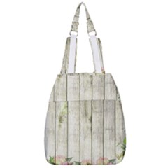 Floral Wood Wall Center Zip Backpack by snowwhitegirl