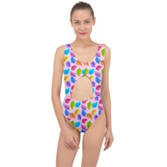 Colorful Leaves Center Cut Out Swimsuit by snowwhitegirl