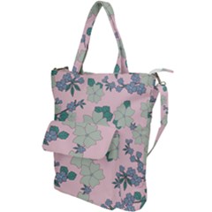 Vintage Floral Lilac Pattern Pink Shoulder Tote Bag by snowwhitegirl