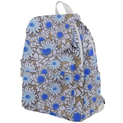 Vintage White Blue Flowers Top Flap Backpack by snowwhitegirl