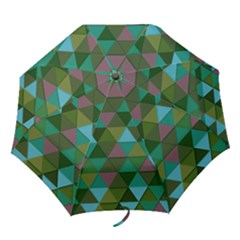 Green Geometric Folding Umbrellas by snowwhitegirl