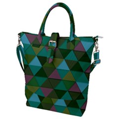 Green Geometric Buckle Top Tote Bag by snowwhitegirl