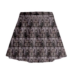 Gothic Church Pattern Mini Flare Skirt by snowwhitegirl