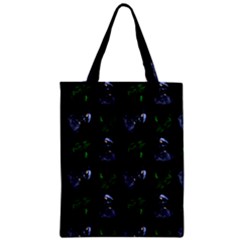 Gothic Girl Rose Black Pattern Zipper Classic Tote Bag by snowwhitegirl