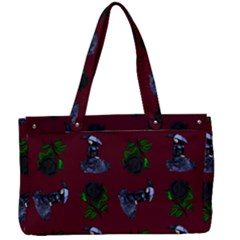 Gothic Girl Rose Red Pattern Canvas Work Bag by snowwhitegirl