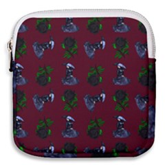 Gothic Girl Rose Red Pattern Mini Square Pouch by snowwhitegirl