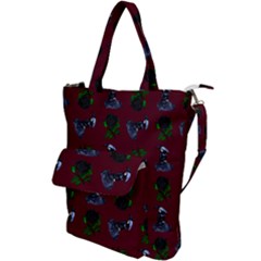 Gothic Girl Rose Red Pattern Shoulder Tote Bag by snowwhitegirl