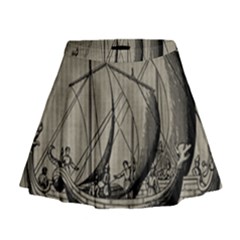 Vintage Ship Mini Flare Skirt by snowwhitegirl