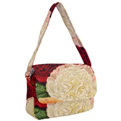 Vintage Carnation Flowers Courier Bag by snowwhitegirl