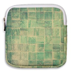 Abstract Green Tile Mini Square Pouch by snowwhitegirl