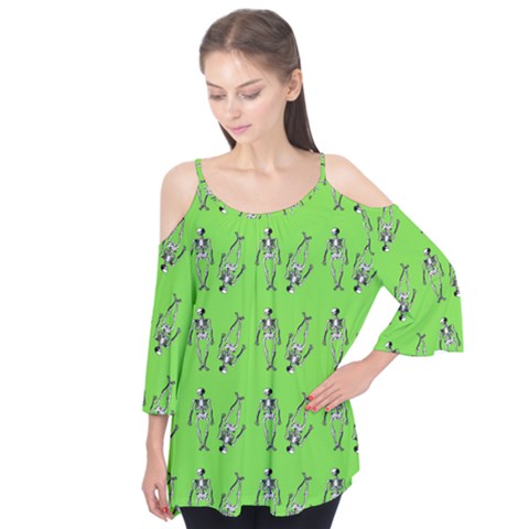 Skeleton Green Flutter Tees by snowwhitegirl