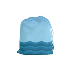 Making Waves Drawstring Pouch (medium) by WensdaiAmbrose