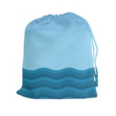 Making Waves Drawstring Pouch (xxl) by WensdaiAmbrose