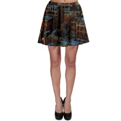 Building Ruins Old Industry Skater Skirt by Pakrebo