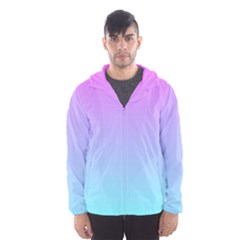 Pink Aqua Dream Hooded Windbreaker (men) by retrotoomoderndesigns