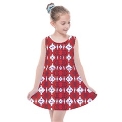 Happy Walls Of Flowers And Hearts Kids  Summer Dress by pepitasart