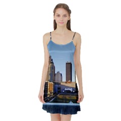 Columbus Skyline Satin Night Slip by Riverwoman