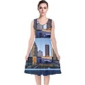 Columbus skyline V-Neck Midi Sleeveless Dress  View1