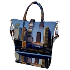 Columbus Skyline Buckle Top Tote Bag by Riverwoman