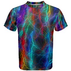 Wizzard Flashes Pattern Abstract Men s Cotton Tee by Pakrebo