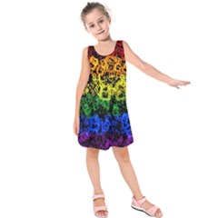 Lgbt Pride Rainbow Gay Lesbian Kids  Sleeveless Dress by Pakrebo