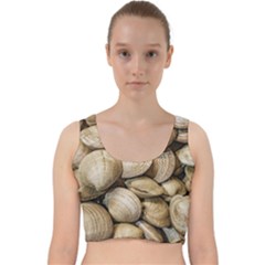 Shellfishs Photo Print Pattern Velvet Racer Back Crop Top by dflcprintsclothing