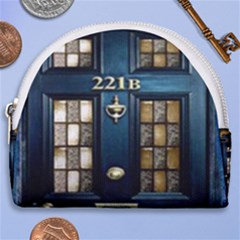 Tardis Sherlock Holmes 221b Horseshoe Style Canvas Pouch by Sudhe