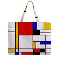 Bauhouse Mondrian Style Zipper Mini Tote Bag by lucia