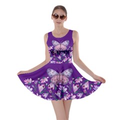 Purple Spring Butterfly Skater Dress by lucia