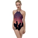 Skyline Panoramic City Architecture Go with the Flow One Piece Swimsuit View1