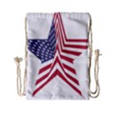 A Star With An American Flag Pattern Drawstring Bag (Small) View2