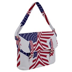 A Star With An American Flag Pattern Buckle Messenger Bag by Sudhe