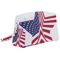 A Star With An American Flag Pattern Wristlet Pouch Bag (large) by Sudhe