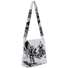 Apollo Moon Landing Nasa Usa Zipper Messenger Bag by Sudhe