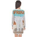 Africa Elephant Animals Animal Long Sleeve Chiffon Shift Dress  View2