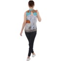 Africa Elephant Animals Animal Mock Neck Chiffon Sleeveless Top View2