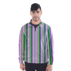 Candy Stripes 2 Windbreaker (men) by retrotoomoderndesigns