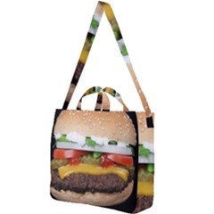 Abstract Barbeque Bbq Beauty Beef Square Shoulder Tote Bag by Sudhe