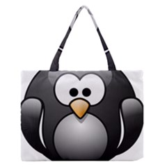 Penguin Birds Aquatic Flightless Zipper Medium Tote Bag by Sudhe