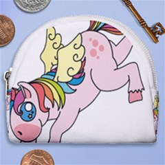 Unicorn Arociris Raimbow Magic Horseshoe Style Canvas Pouch by Sudhe