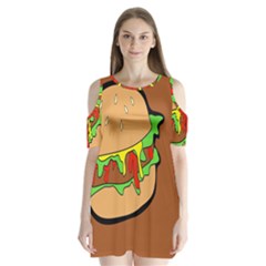 Burger Double Shoulder Cutout Velvet One Piece by Sudhe