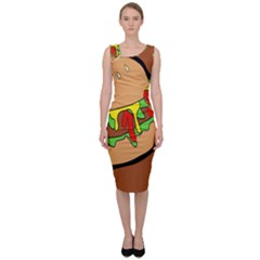 Burger Double Sleeveless Pencil Dress by Sudhe