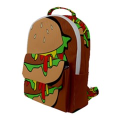 Burger Double Flap Pocket Backpack (large) by Sudhe