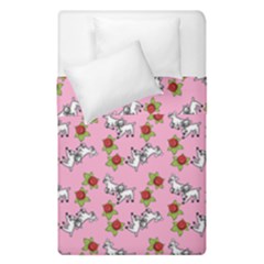 Lamb Pattern Pink Duvet Cover Double Side (single Size) by snowwhitegirl