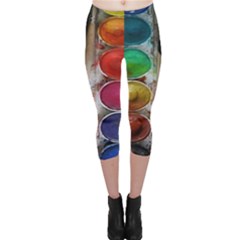 Paint Box Capri Leggings  by Sudhe