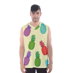 Colorful Pineapples Wallpaper Background Men s Basketball Tank Top by Sudhe