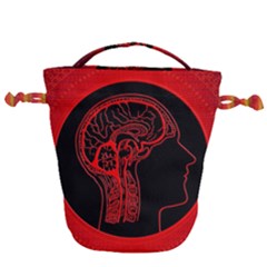 Artificial Intelligence Brain Think Drawstring Bucket Bag by Sudhe