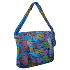 Globe World Map Maps Europe Buckle Messenger Bag by Sudhe